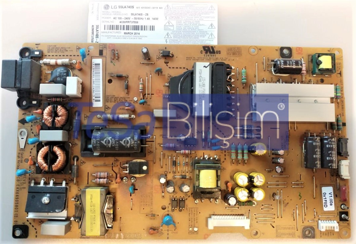 EAX64905801 (2.0), LGP55-13LPB, LG 55LA660S, 55LA740S, BESLEME KARTI