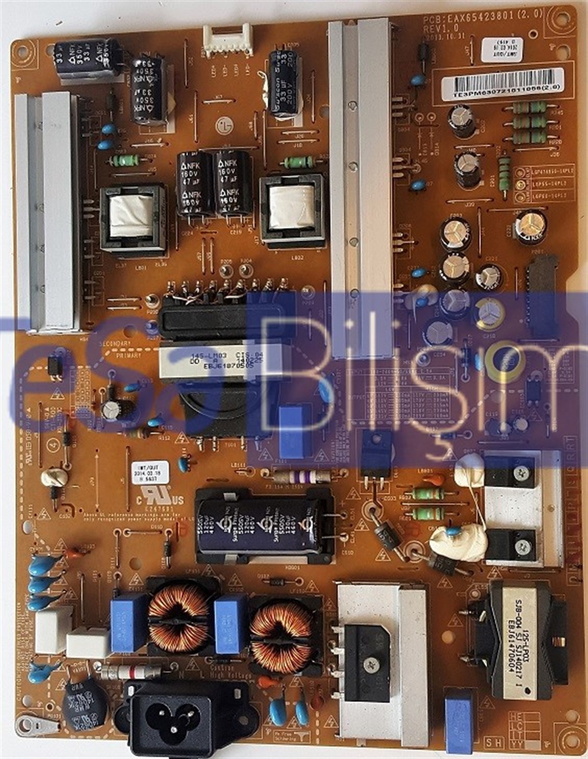 LG 55LB652V BESLEME KARTI EAX65423801(2.0) LGP55-14PL2