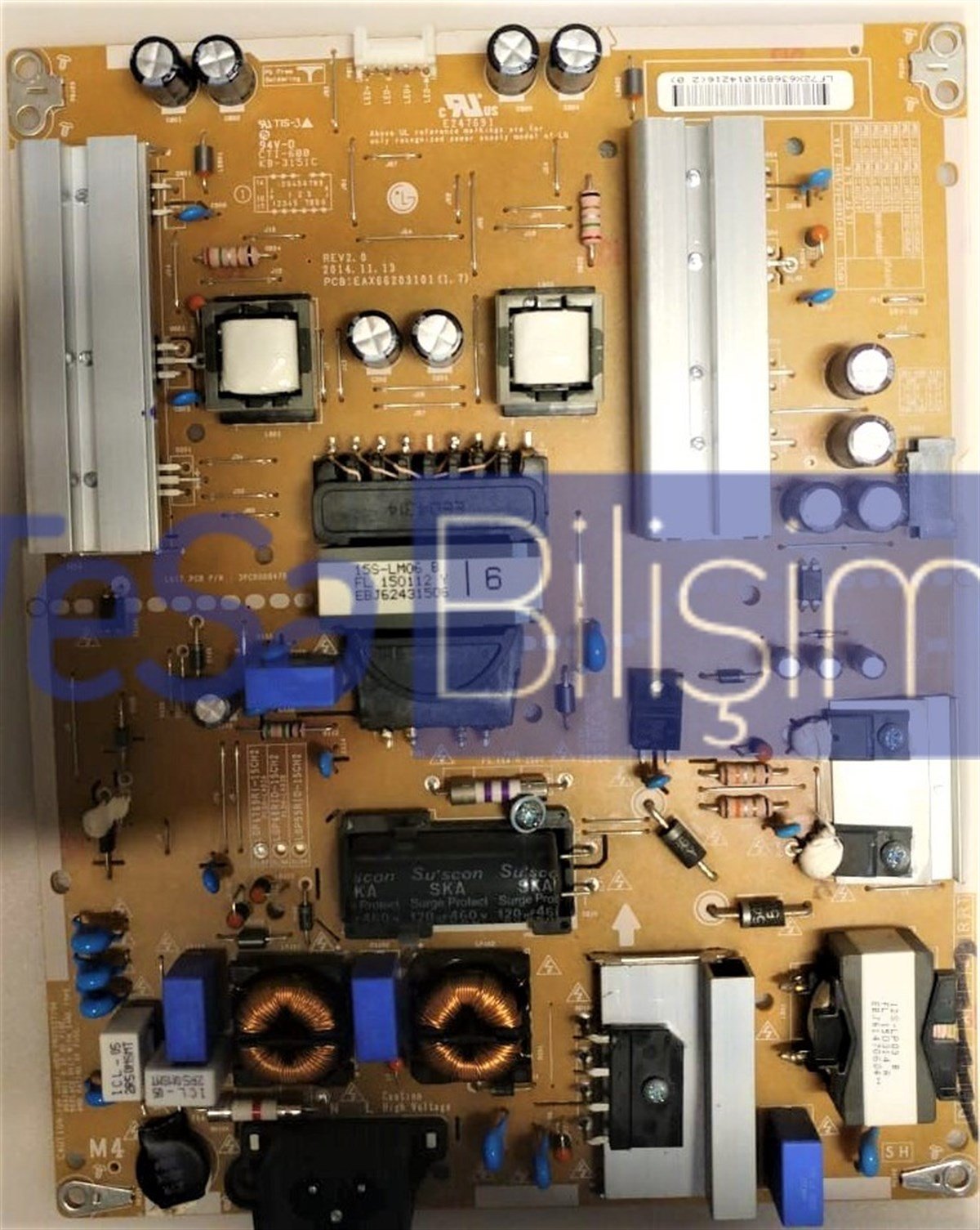 LG 55LF650V BESLEME KARTI EAX66203101 (1.7) LGP4760R1-15CH2
