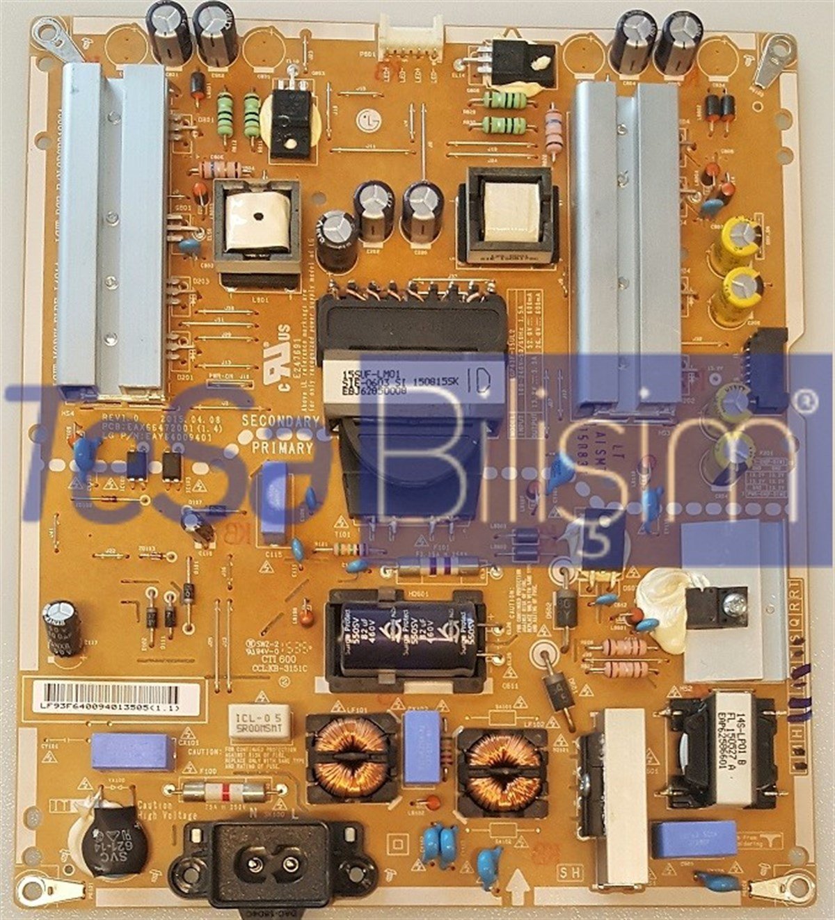 LG 43UF6407 BESLEME KARTI EAX66472001(1.4) EAY64009401 LGP43F-15UL2