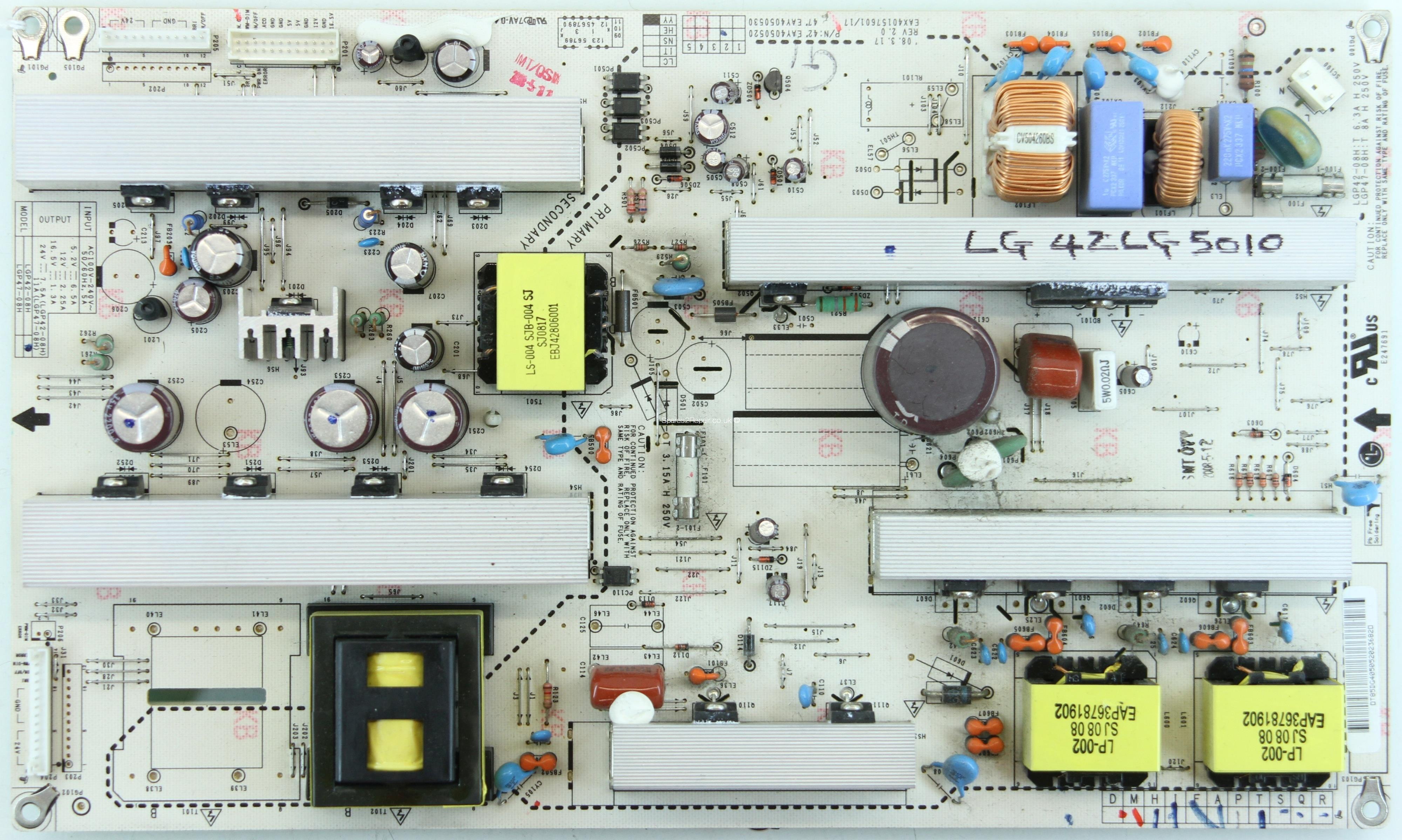 LG 42LG5010-ZD BESLEME KARTI, EAY40505304, EAX40157601/17  