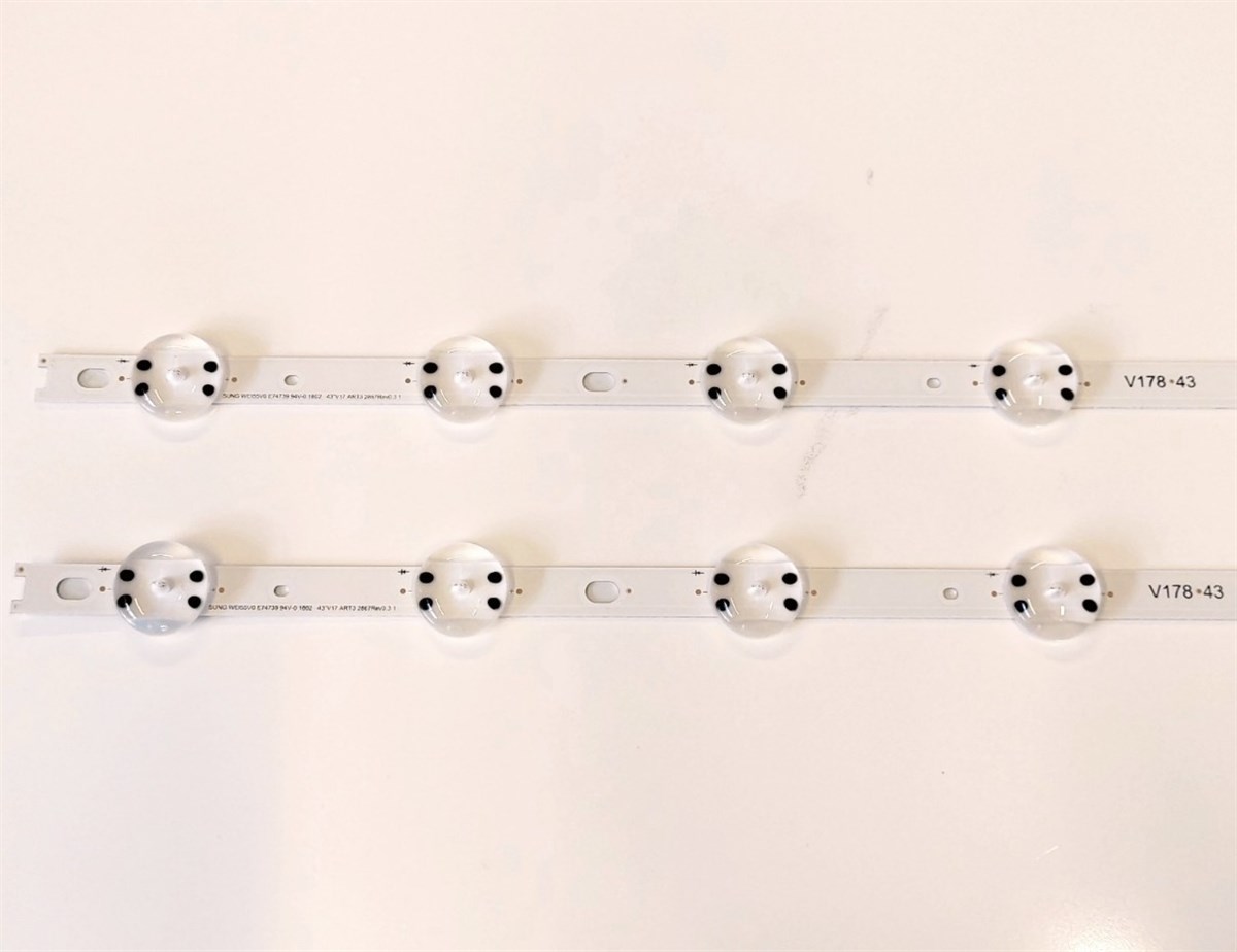 LG 43VH6100 LED BAR TAKIM KORE ÜRETİMİ LG 43 V17 ART3 2867 REV0.3