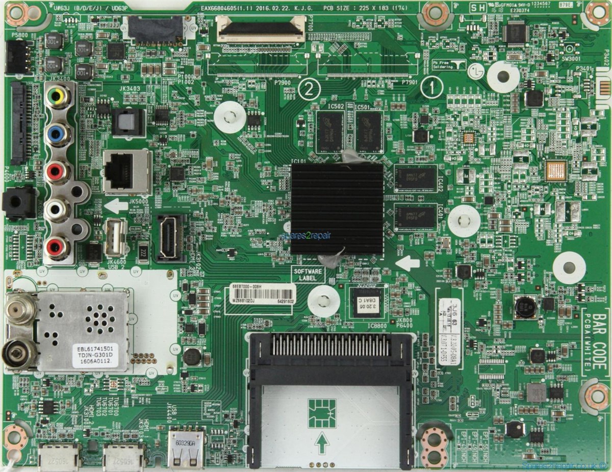 LG 49UH650V-ZB ANAKART EBT64291602 EAX66804604 (1.0)