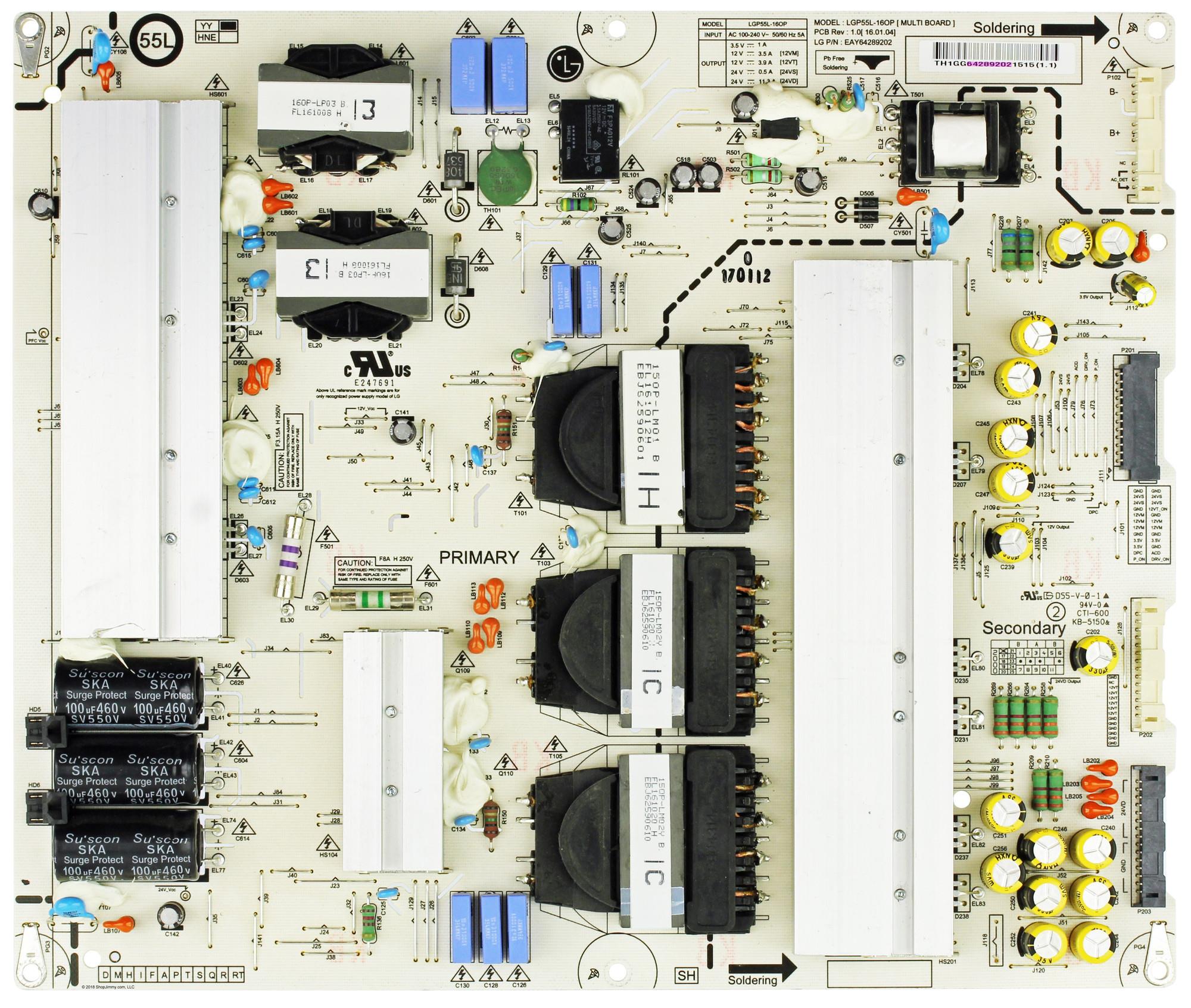 LG 55EG910V Besleme kartı, EAY63989802, LGP55C-150PLG 55EG910V Besleme kartı, EAY63989802, LGP55C-150P