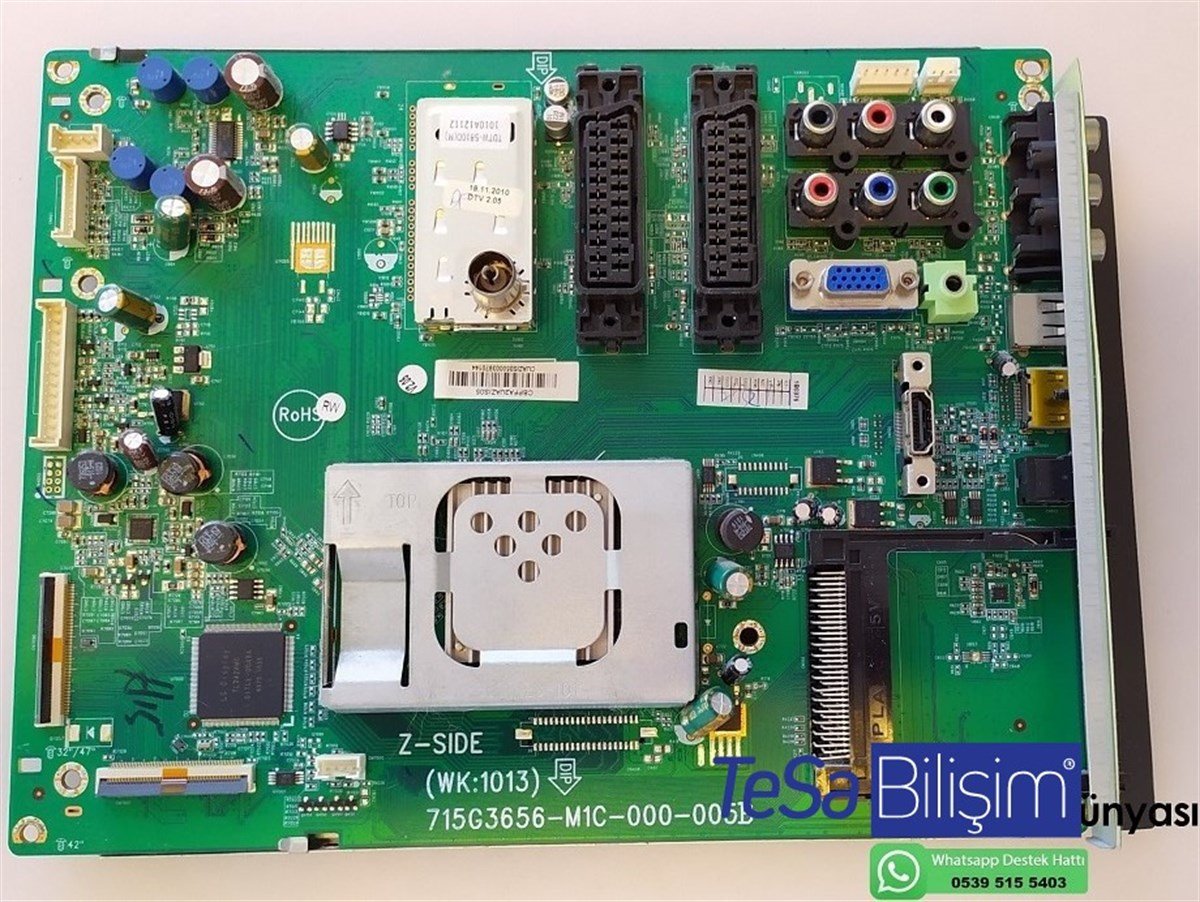 PHILIPS 42PFL3405/12 ANAKART 715G3656-M1C-000-005B WK.1013 CBPFA2UAZIA05 CUAZIS050003970144