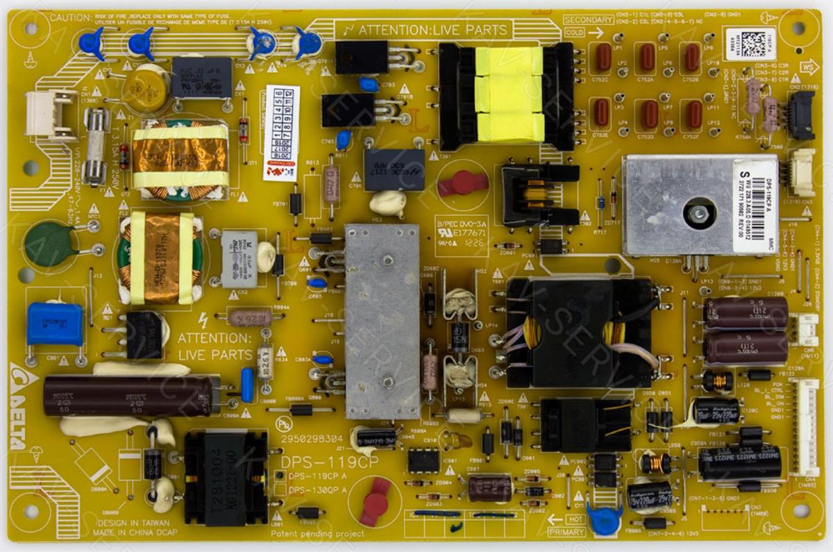 Philips 42PFL6877K/12 BESLEME KARTI, DPS-119CP A, 2950298304