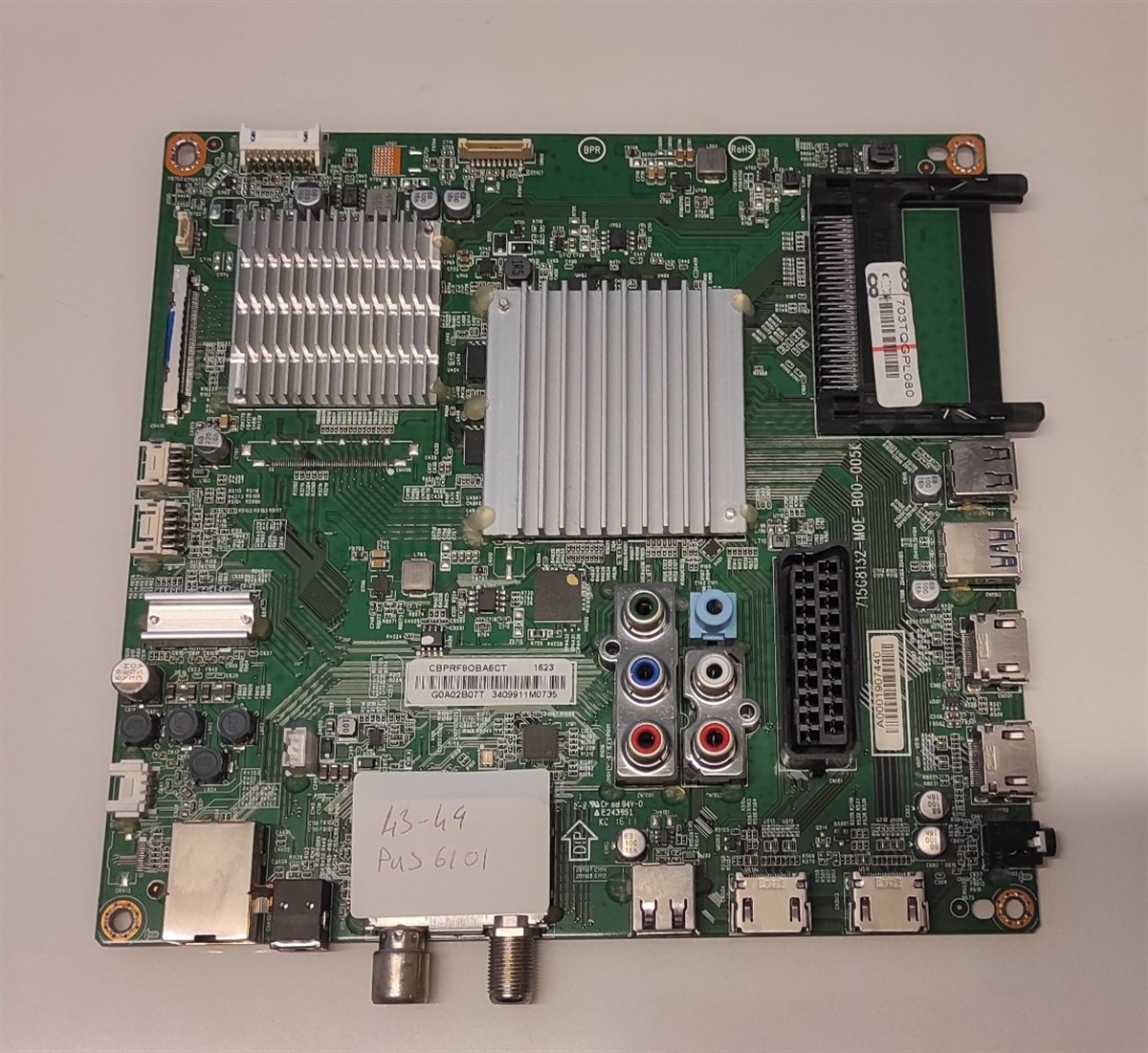 PHILIPS 43PUS6101/12 ANAKART 715G8132-M0E-B00-005K CBPRF8OBA6CT 703TQGPL080
