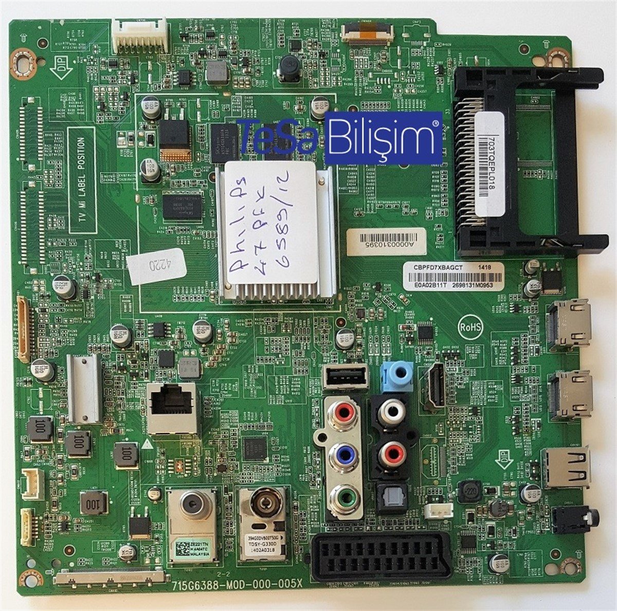 PHILIPS 47PFK6589/12 ANAKART 715G6388-MOD-000-005X 703TQEPL018