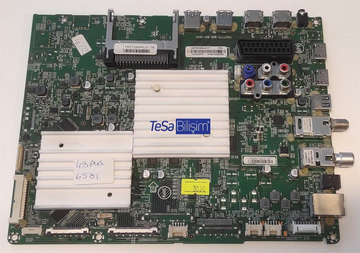 PHILIPS 49PUS6581/12 ANAKART 715G7772-MOD-B01-005K 703TQGPL0176 CBPRF8BBAFCT F0A02B99T