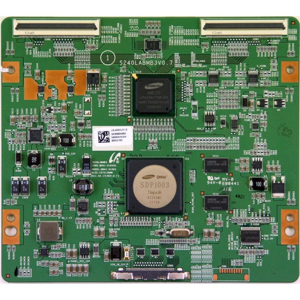 S240LABMB3V0.7  BN95-00499A  BN41-01663A  LSJ400HL01-S  SAMSUNG UE40D7000 T-CON BOARD