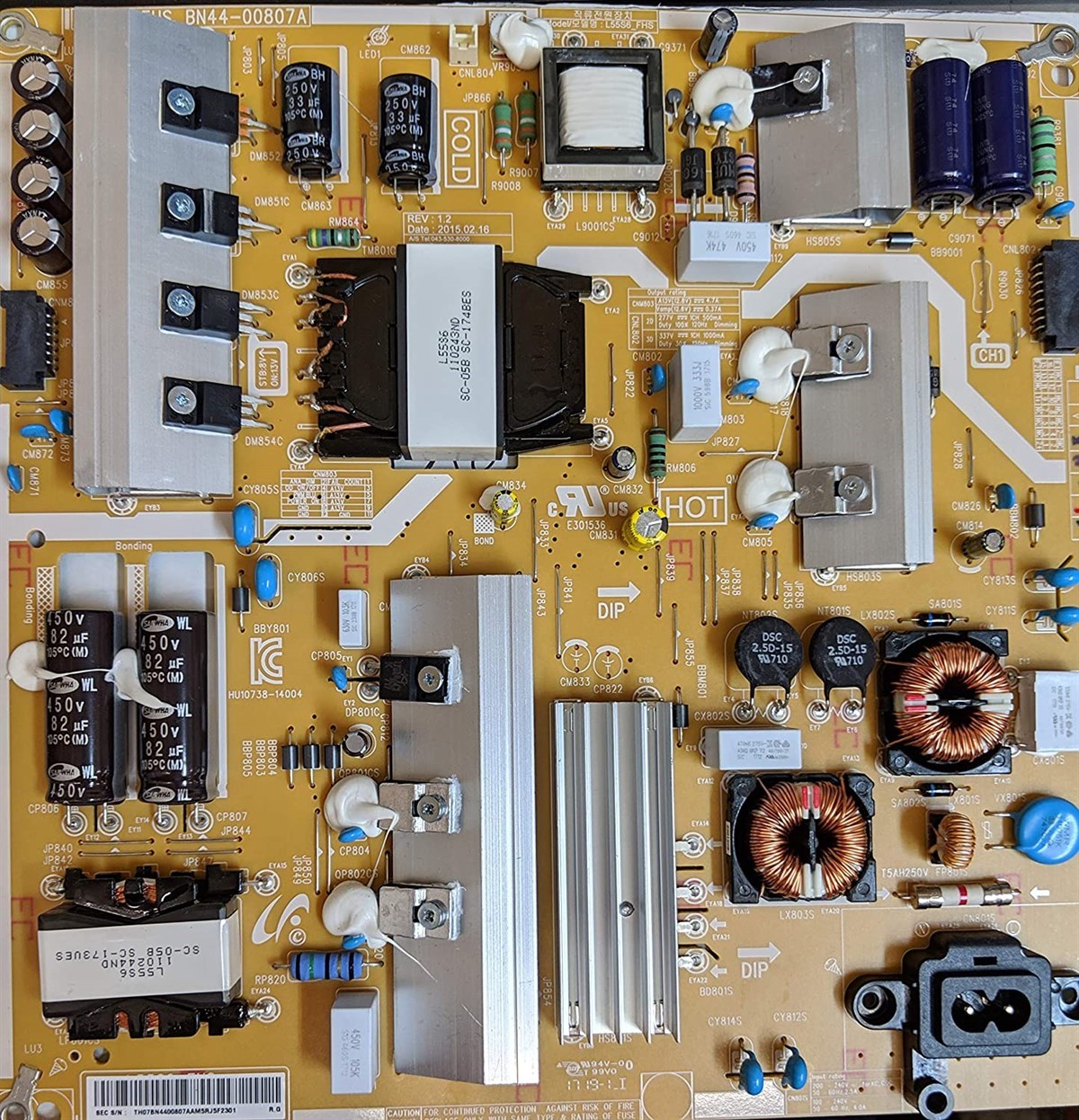 SAMSUNG UE55JU6570U BESLEME KARTI BN44-00807A L55S6_FHS