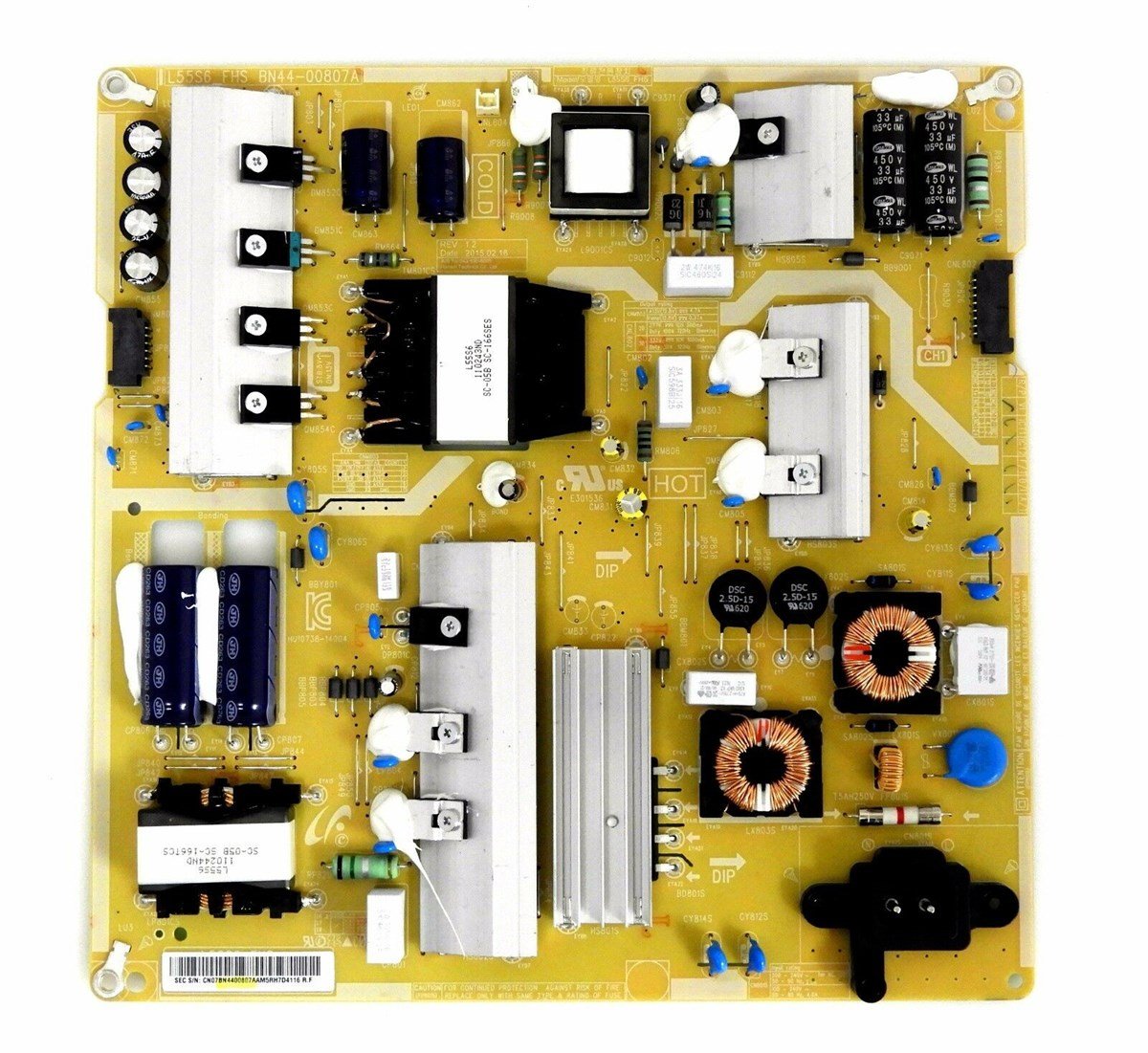 SAMSUNG UE55JU6570UX BESLEME KARTI, BN44-00807E, L55S6_FSM 