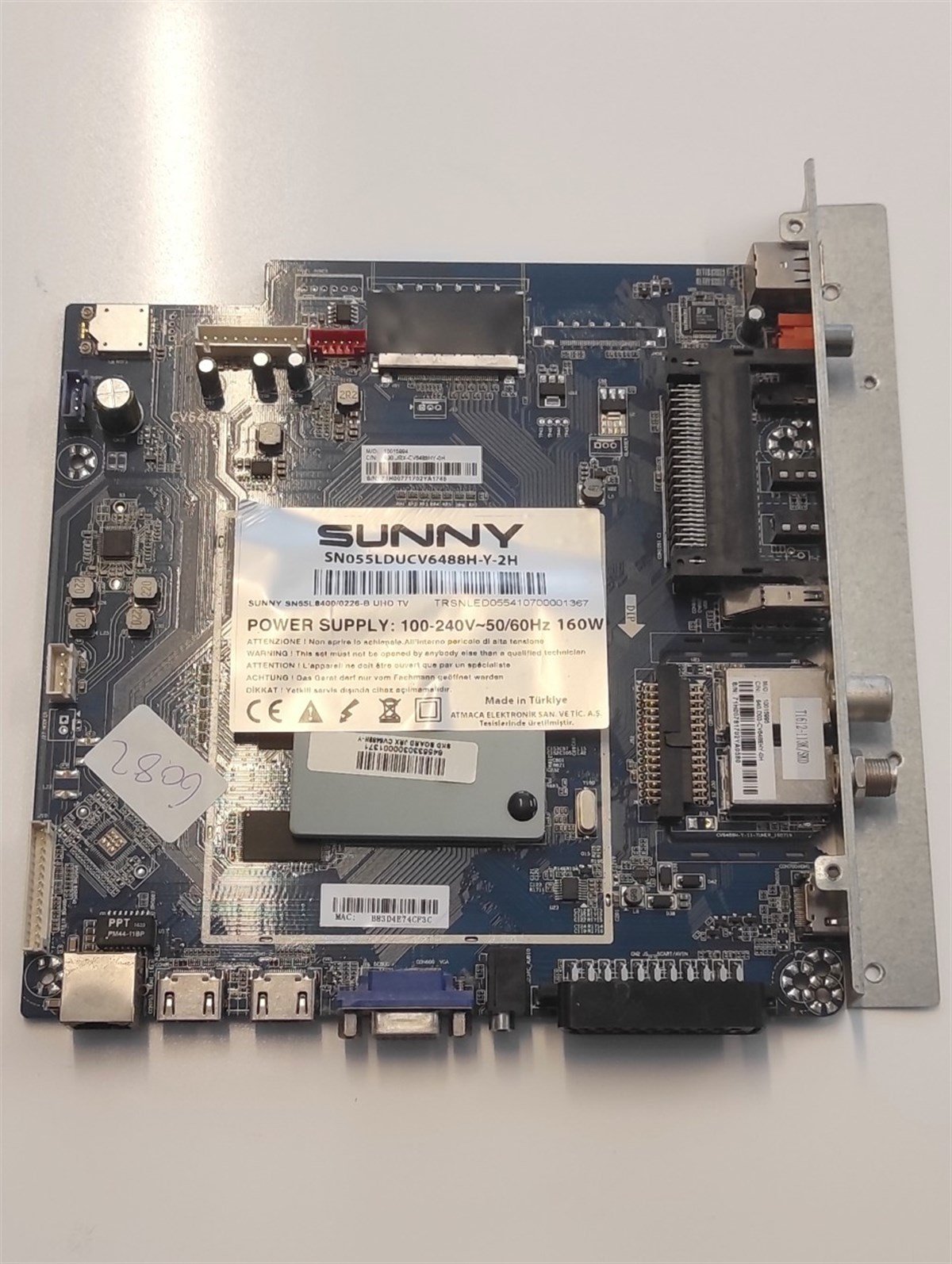 SUNNY SN055LDUCV6488H-Y-2H ANAKART CV6488H-Y 890.JRX-CV6488HY-0H, CX550DLEDM