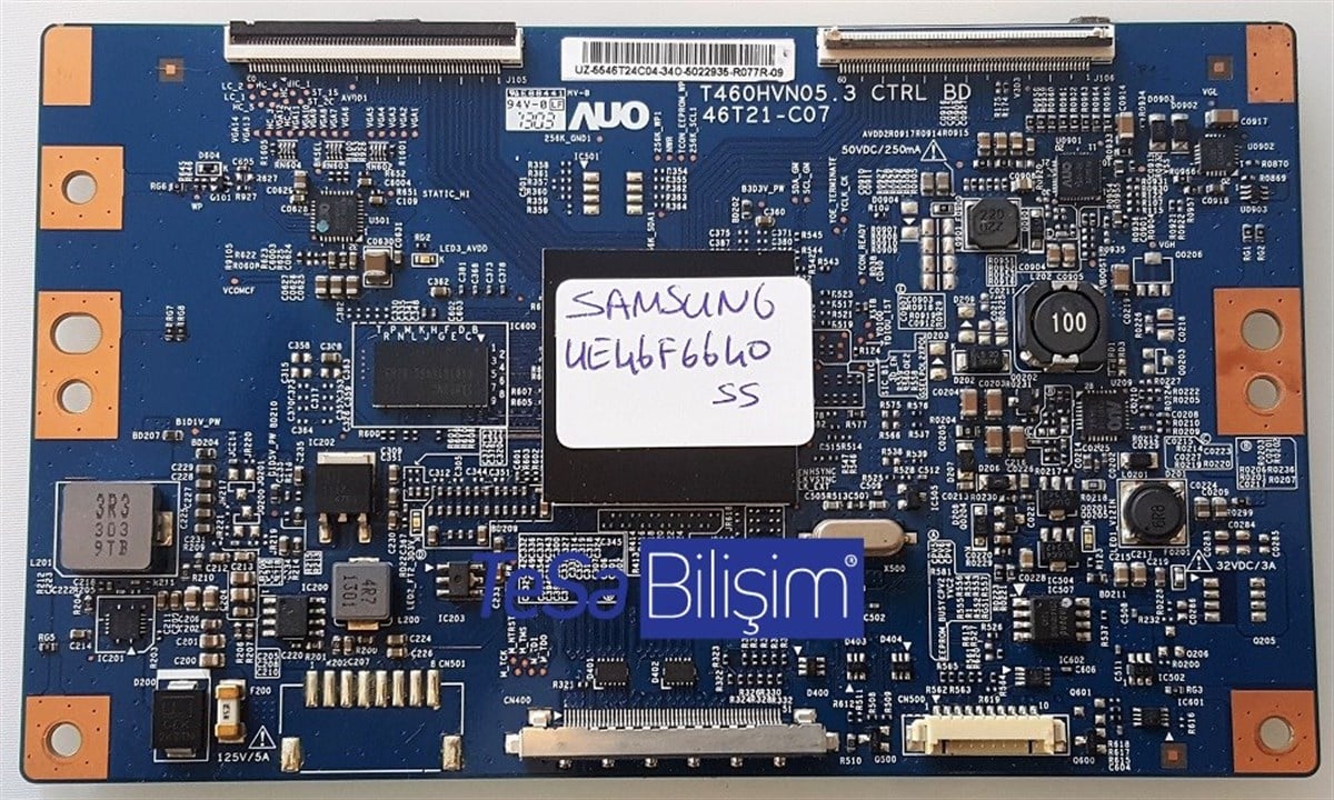 T460HVN05.3 CTRL BD 46T21-C07 UZ-5546T24C03 AU OPTRONİCS T460HVN05.3 SAMSUNG UE46F6400A UE46F6440 T CON BOARD