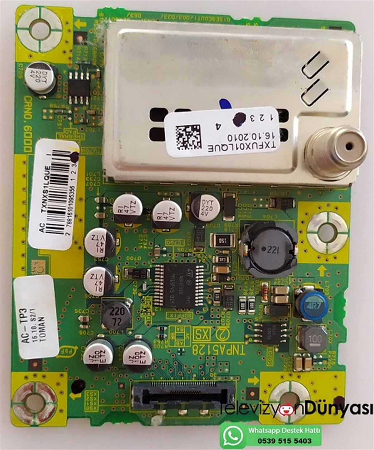 TNPA5128  TNPA5128 XS  TXNXS1LQUE  PANASONİC TX-P42GW20 SAT TUNER BOARD