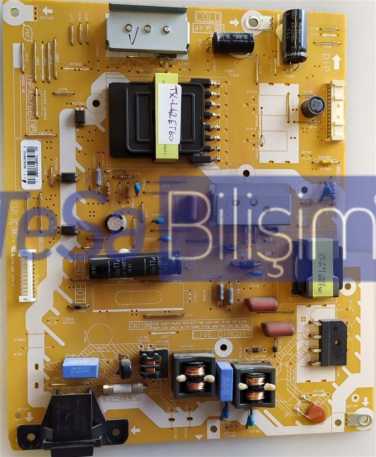 TNPA5766 TNPA5766 1 P TXNP1YDUEZ PANASONIC TX-L42ET61B TX-L42ET60 BESLEME KARTI
