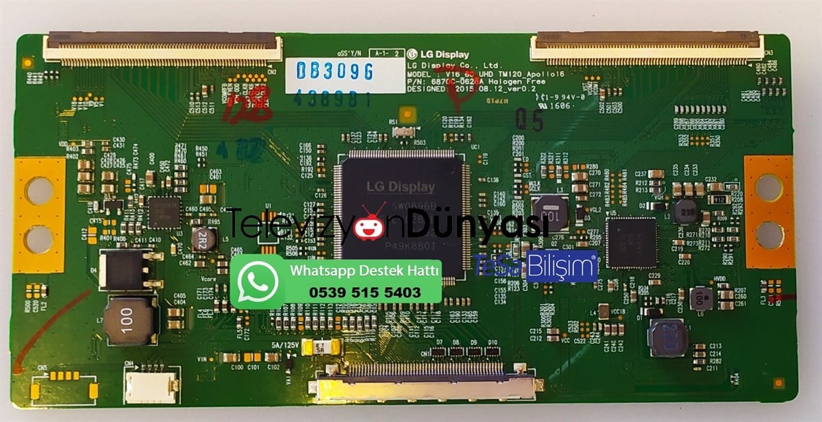V16 60 UHD TM120_APOLLO16 6870C-0628A LG 60UH650V T-CON BOARD