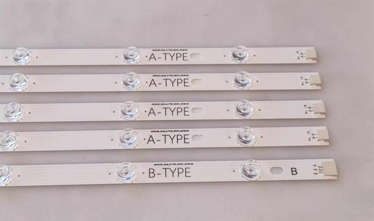 VESTEL 43FA8500 LED BAR TAKIM 430DLED_SLIM_A-TYPE_REV01 430DLED-SLIM-B-TYPE VES430UNSL-3D-U01