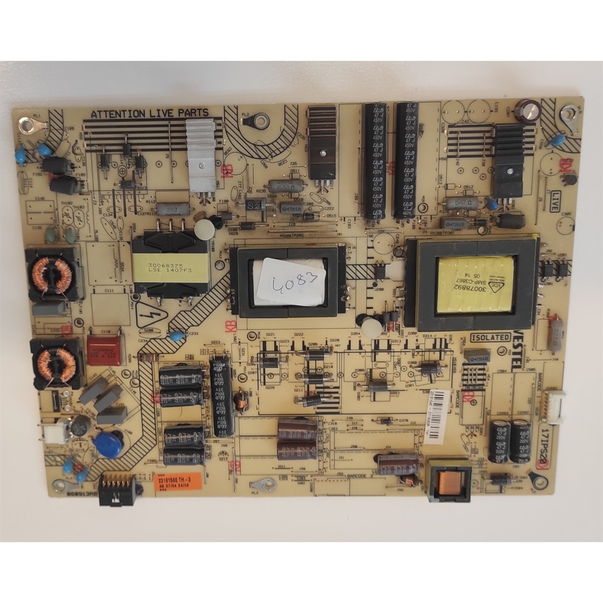 VESTEL 48UA9300 BESLEME KARTI, 23181545, 060913R6, 23181560, VES480QN ES-3D-U01