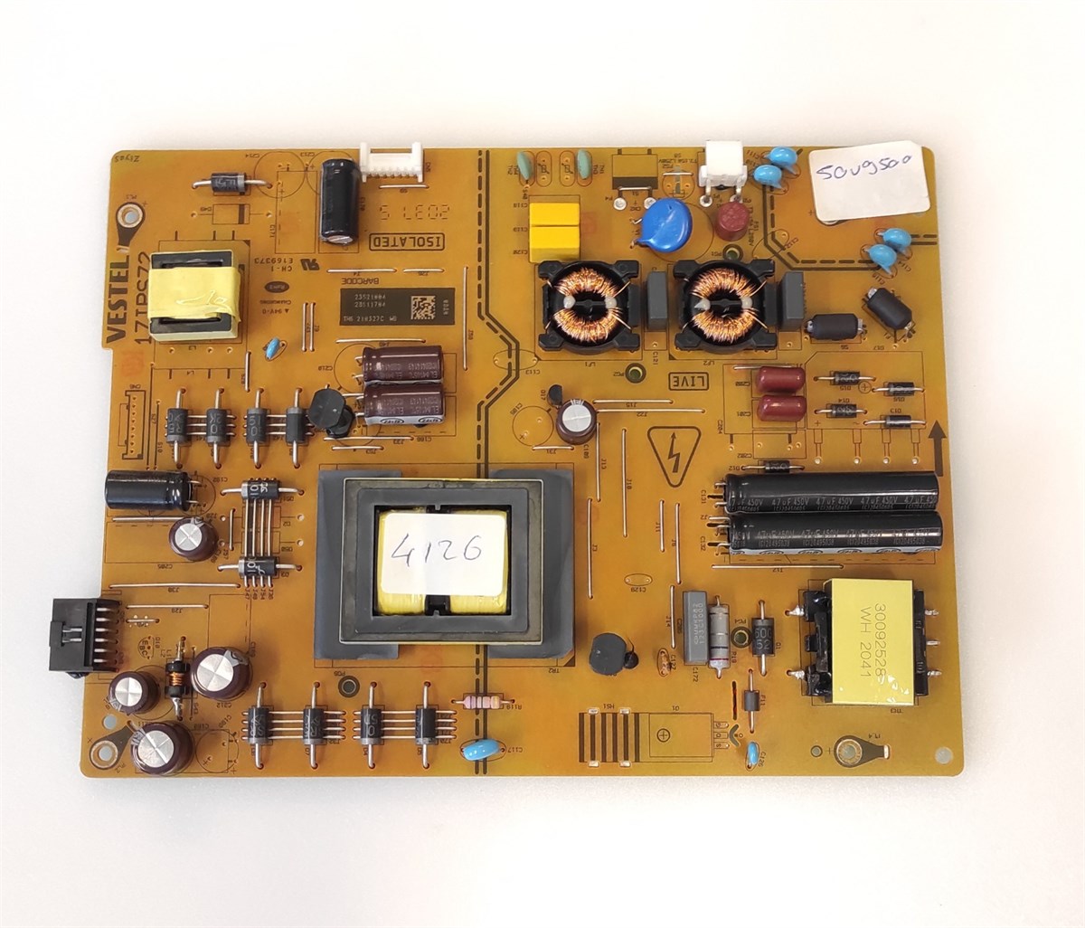 VESTEL 50U9500 50U9400 BESLEME KART, 23521004, 17IPS72, VES500QNDP-2D-N43