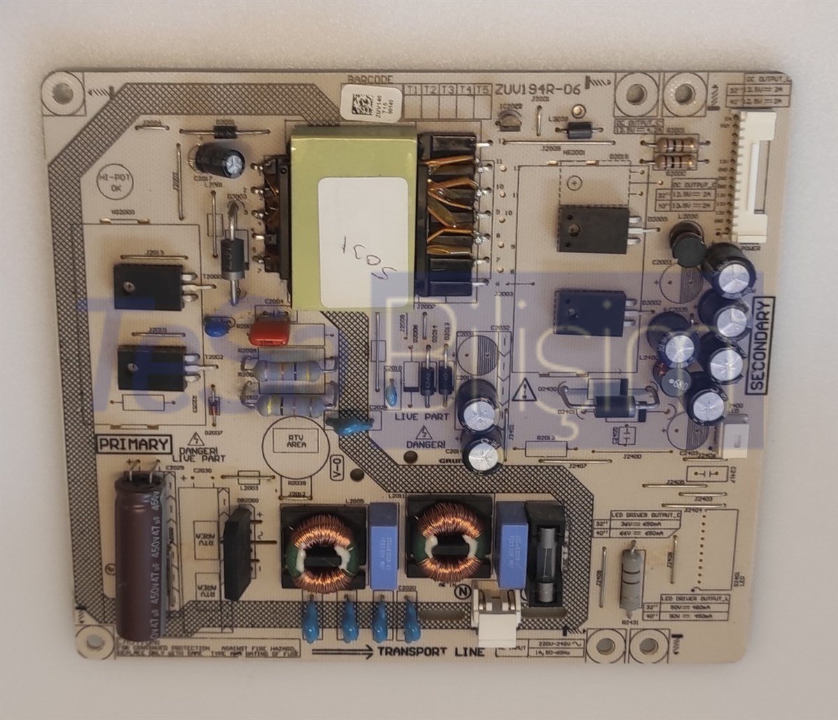 ZUV194R-06 ZUV140 GRUNDIG 32 VLE 6730 BP BESLEME KARTI