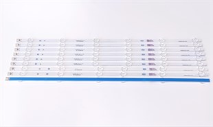 TOSHIBA 55V6863DAT LED BAR TAKIM KORE ÜRETİMİ, VES550QNYL-2D-N01, JL.D55061330-078AS-M_V01 