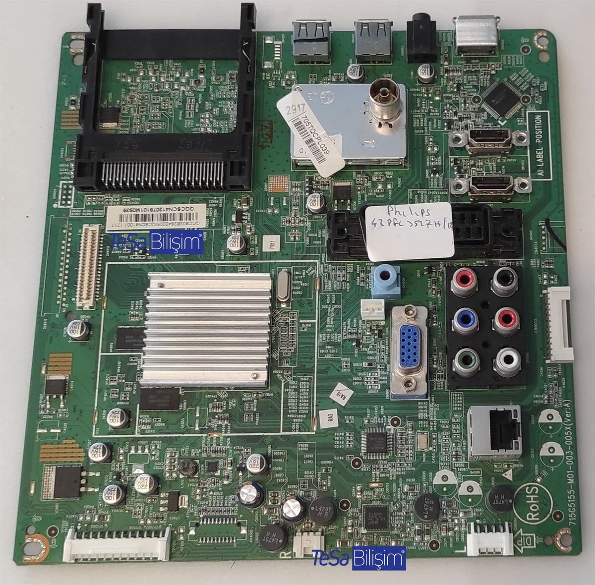  PHILIPS 42PFL3527H/12 ANAKART, 715G5155-M01-003-005X, 705TQCPL039