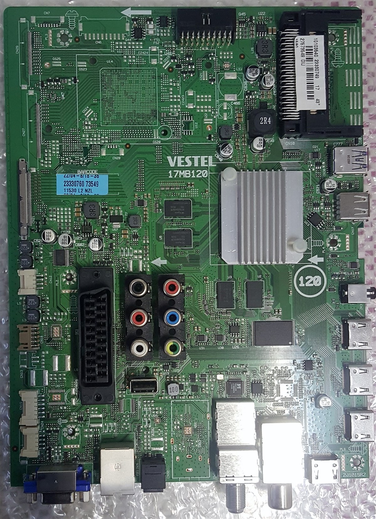 17MB120, 23330749, 23330760, VES430QNEL-2D,  VESTEL 43UA8900, ANAKART
