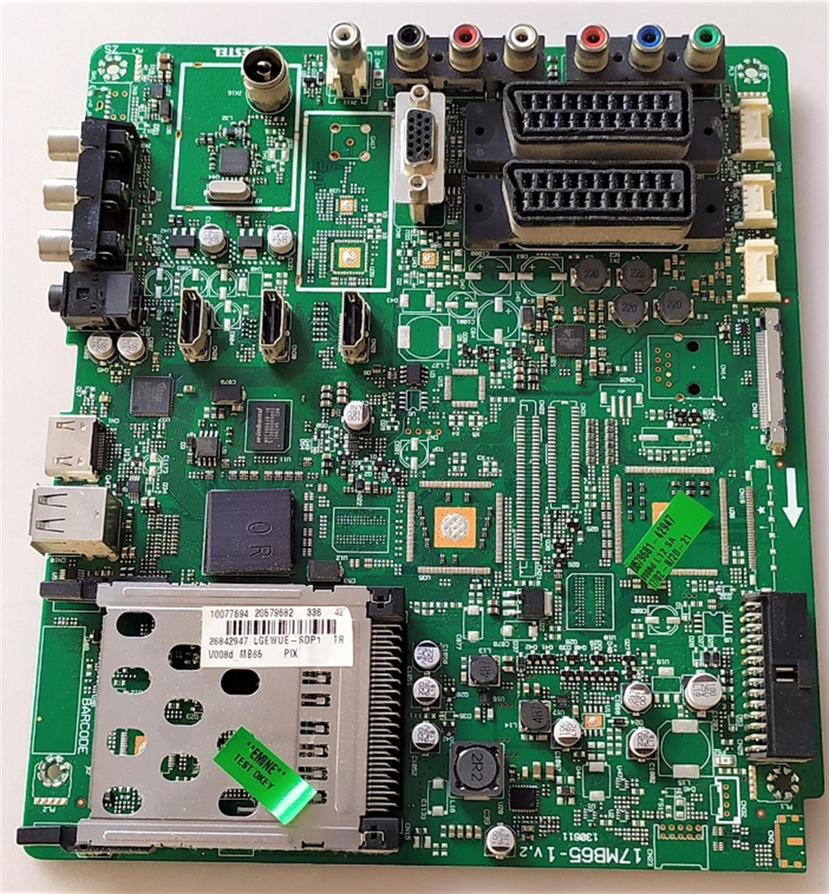 17MB65-1, V.2, 20579682, 20579681, Vestel 42VF8022, Main Board, Ana Kart, LC420WUE-SDP1