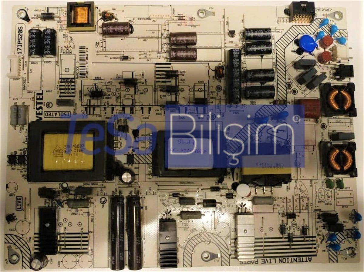 23166312, 17IPS20S, SHARP, LC-50LE762E, LC-50LE762, BESLEME KARTI