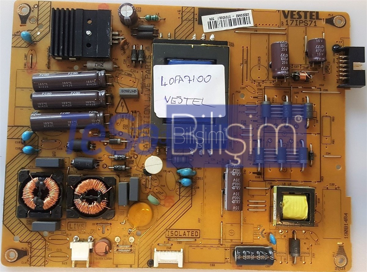 23220962, 17IPS71, 190814R4, VESTEL 40FA7100 BESLEME KARTI