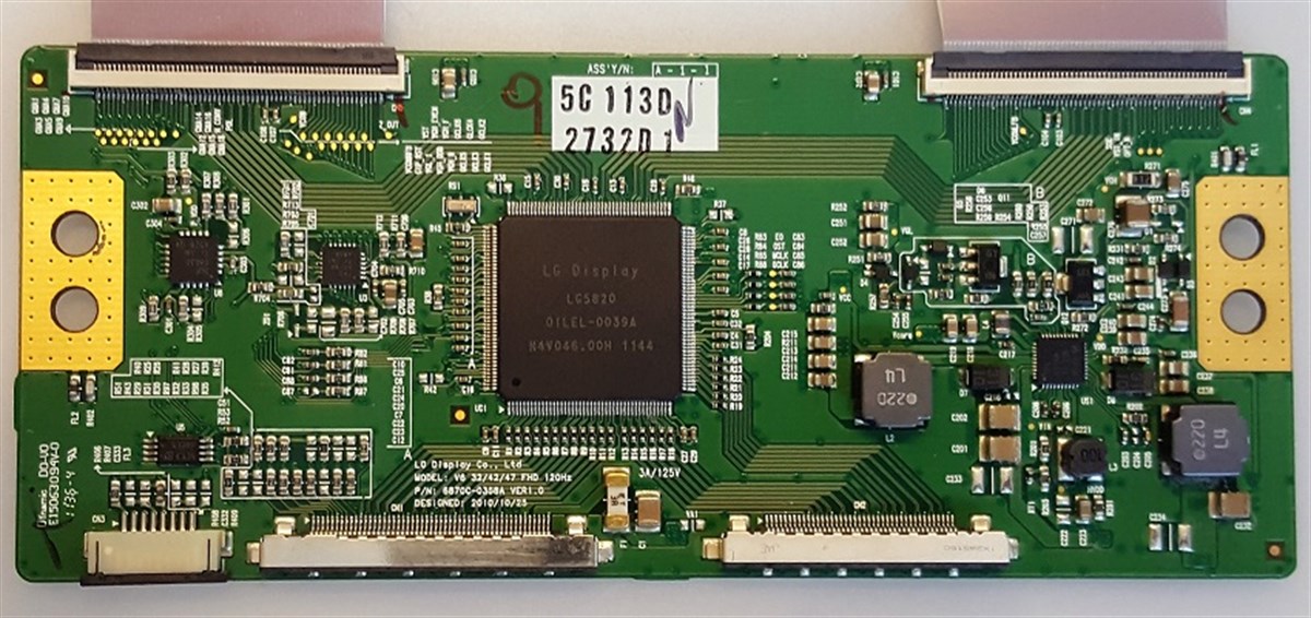 6870C-0358A, Ver1.0 V6 32/42/47 FHD 120HZ, LG 42LW5500 T-Con Board
