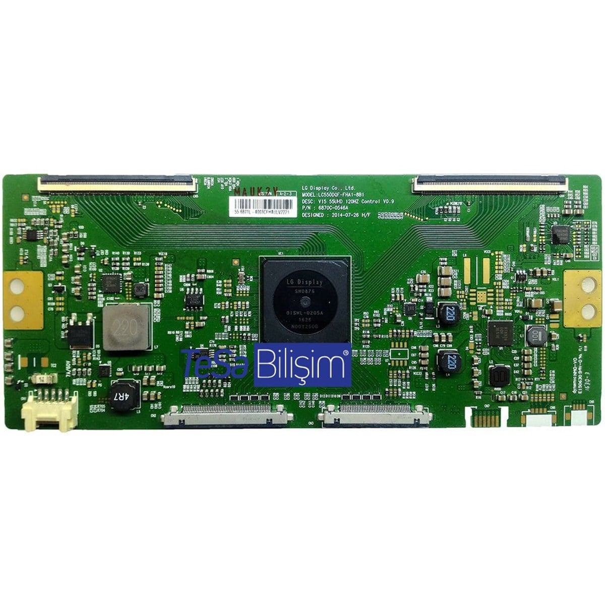 6870C-0546A, V15 55UHD 120Hz Control V0.9, LC550DQF-FHA1-8B1, PHILIPS, 49PUS6581/12, 49PUS6561/12, T-Con Board, T-CON