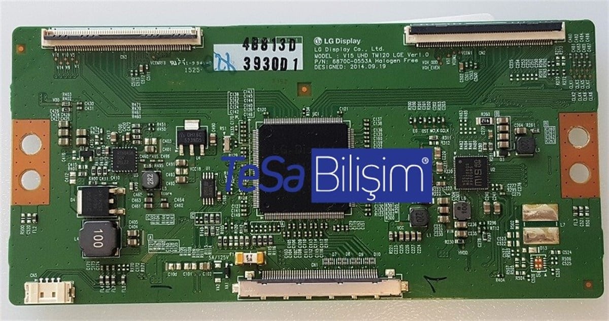 6870C-0553A , V15 UHD TM120 LGE VER1.0 , LC490EQE XH F1 ,T-CON BOARD