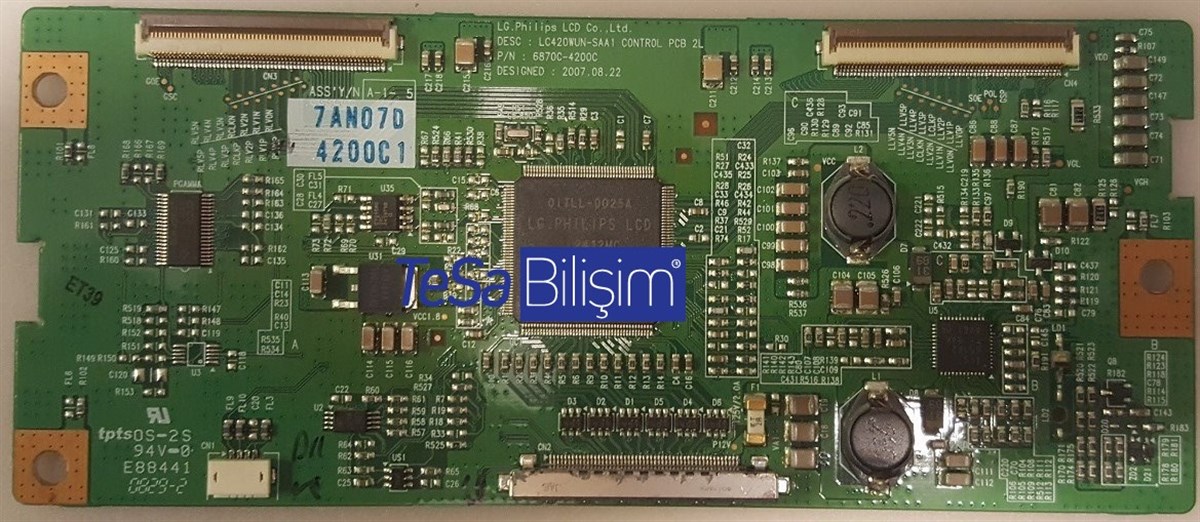 6871L-4200D, 4200D, 6870C-4200C, LC420WUN-SAA1 CONTROL PCB 2L, T-Con Board, LG Philips, LC420WUN-SAA1