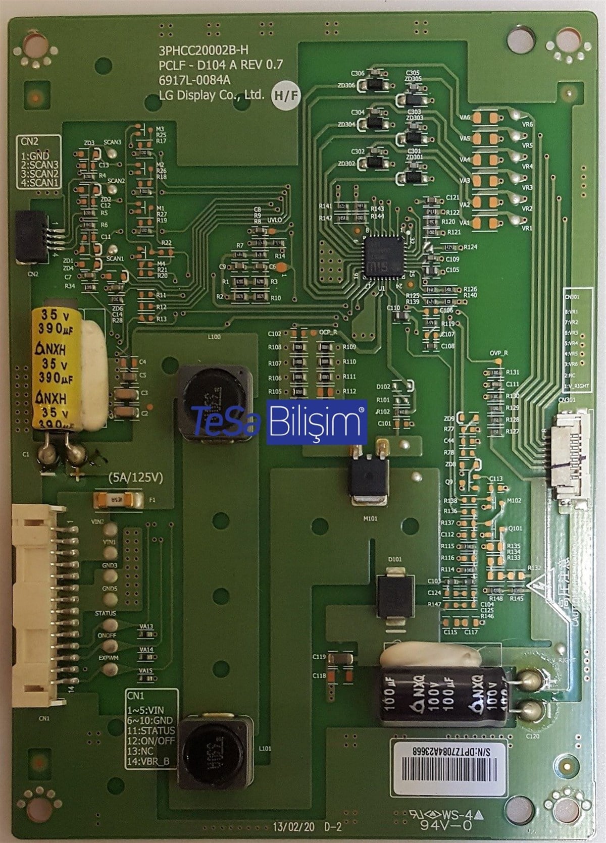 6917L-0084A, 3PHCC20002B-H, PCLF-D104 A REV 0.7, LED DRİVER