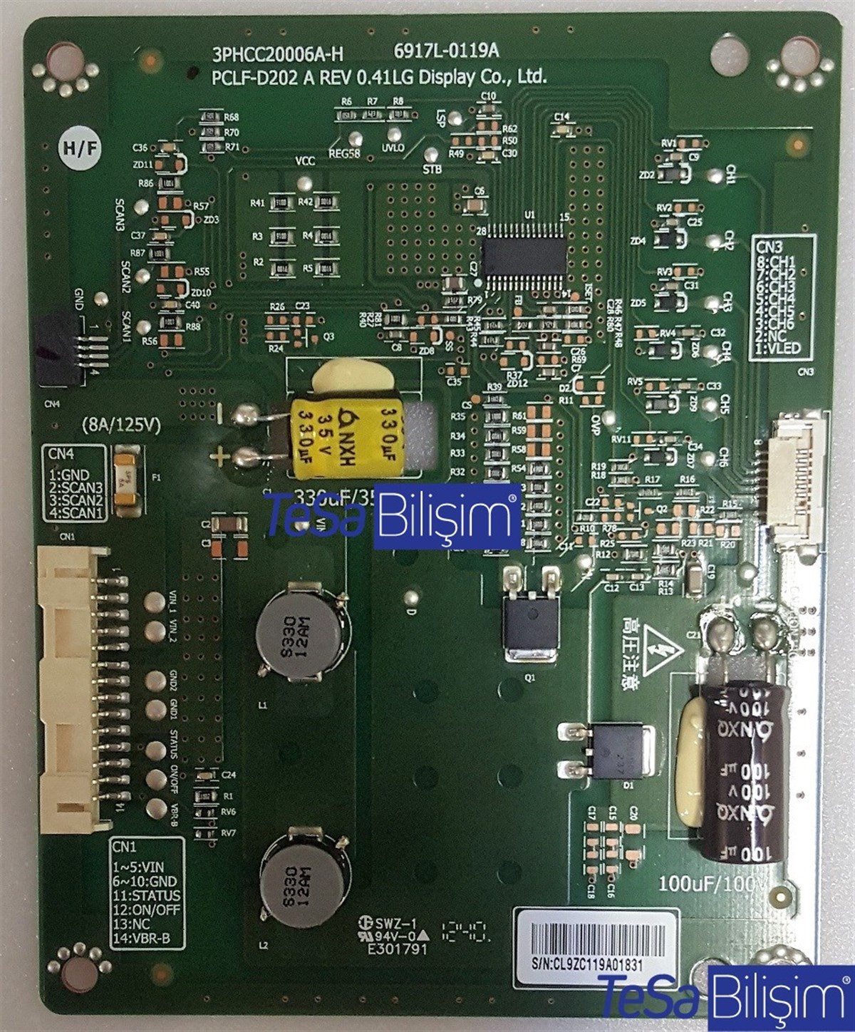 6917L-0119A, PCLF-D202 A, PCLF-D202 A REV 0.41, ARÇELİK A42-LEP-6B, LG DISPLAY, Led Driver Board, LC420EUN-SFF4