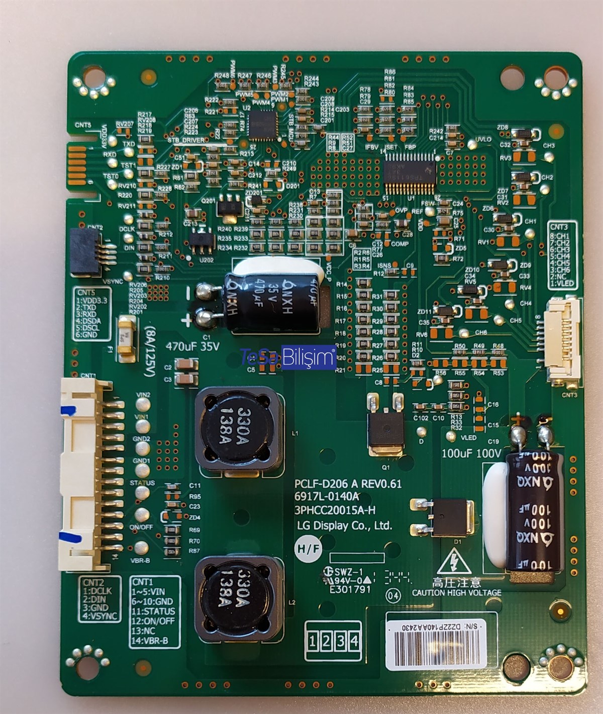 6917L-0140A , PCLF-D206 A , REV0.61 , 3PHCC20015A-H , LC420EUD-FFF1 , LG LED DRIVER BOARD