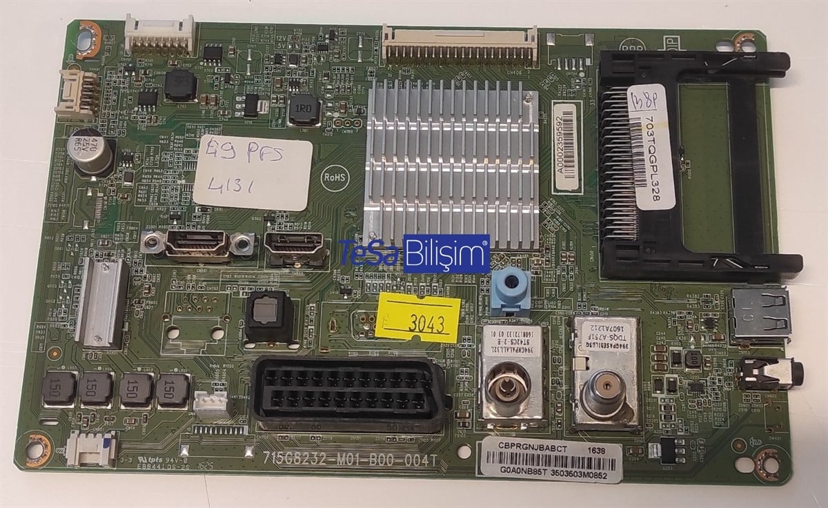 715G8232-M01-B00-004T, 703TQGPL328, PHILIPS 49PFS4131/12, ANAKART, MAINBOARD