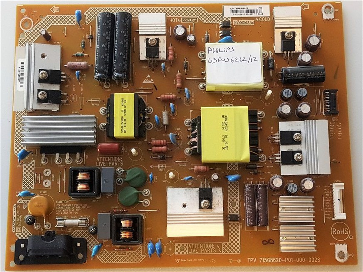 715G8620-P01-000-002S, PLTVGQ291XAP9, P43040400, PHILIPS 43PUS6262/12 BESLEME KARTI
