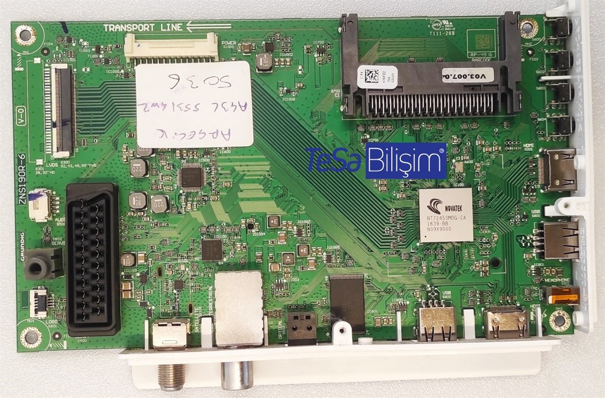 ARÇELİK A43L 5531 4W2 ANAKART, ZNS190R-6, KI5FZZ