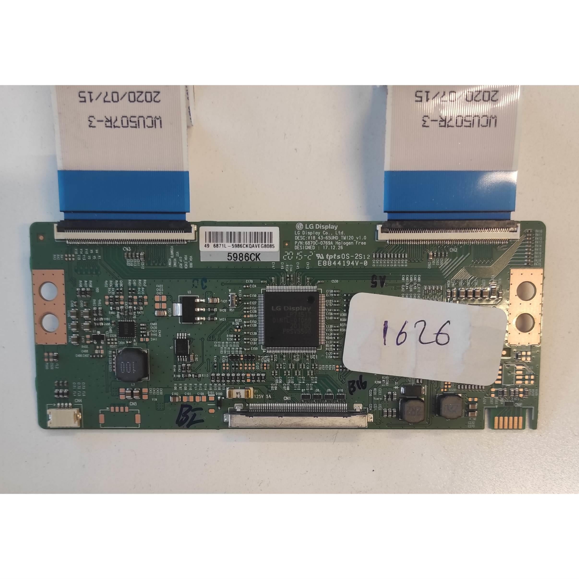 Beko B49 A 955 A Tcon Board , 5986ck , 6871L-5986C , 6870C-0769ABeko B49 A 955 A Tcon Board , 5986ck , 6871L-5986C , 6870C-0769A