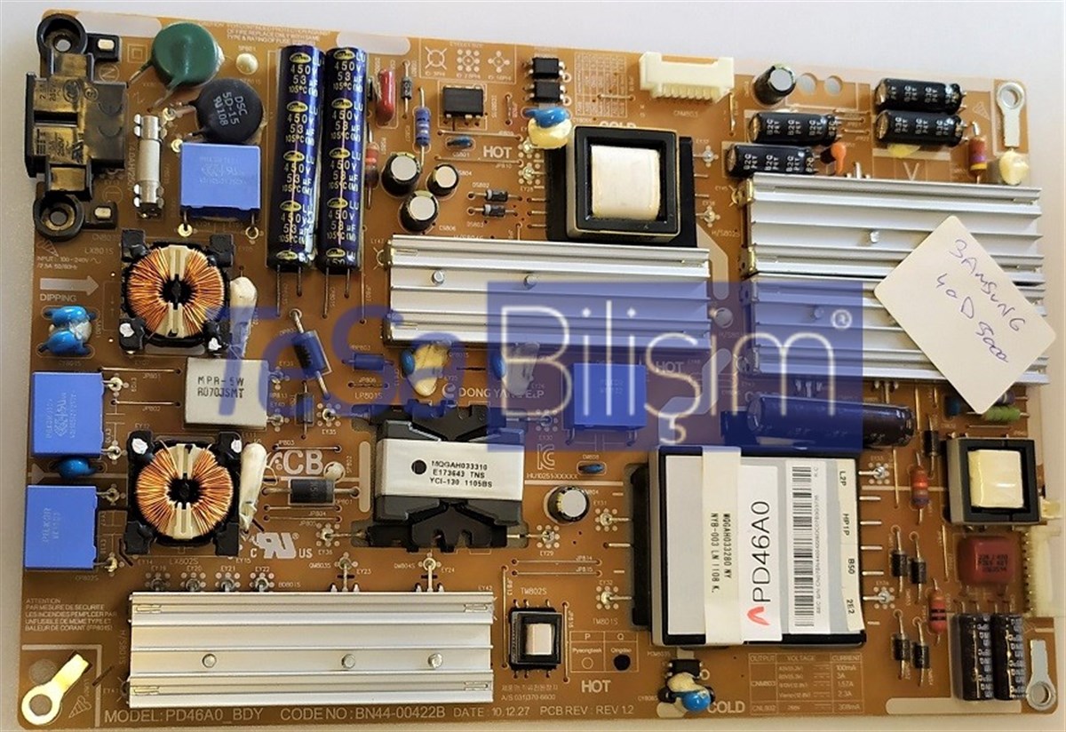 BN44-00422B, PD46A0_BDY,  UE40D5500, UE40D5000, BESLEME KARTI