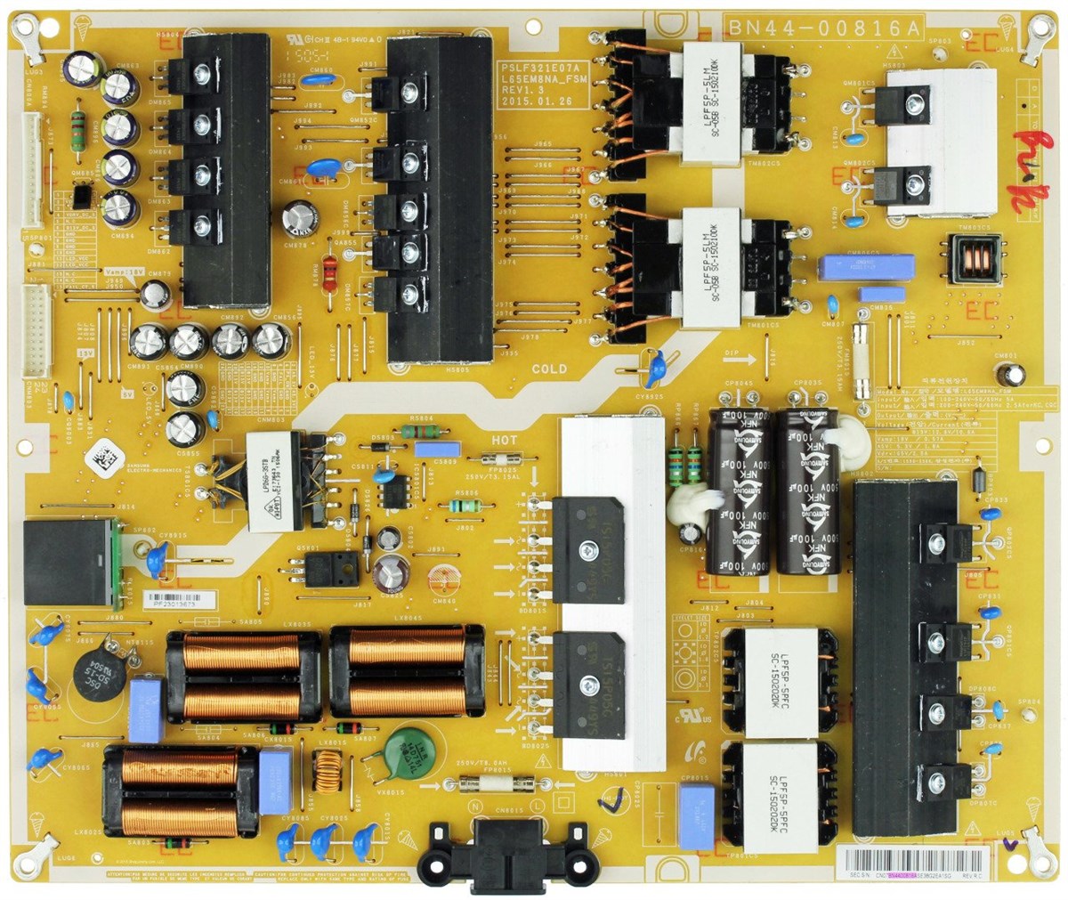 BN44-00816A, PSLF321E07A, L65EM8NA_FSMSAMSUNG UE65JS9000T BESLEME KARTI, 