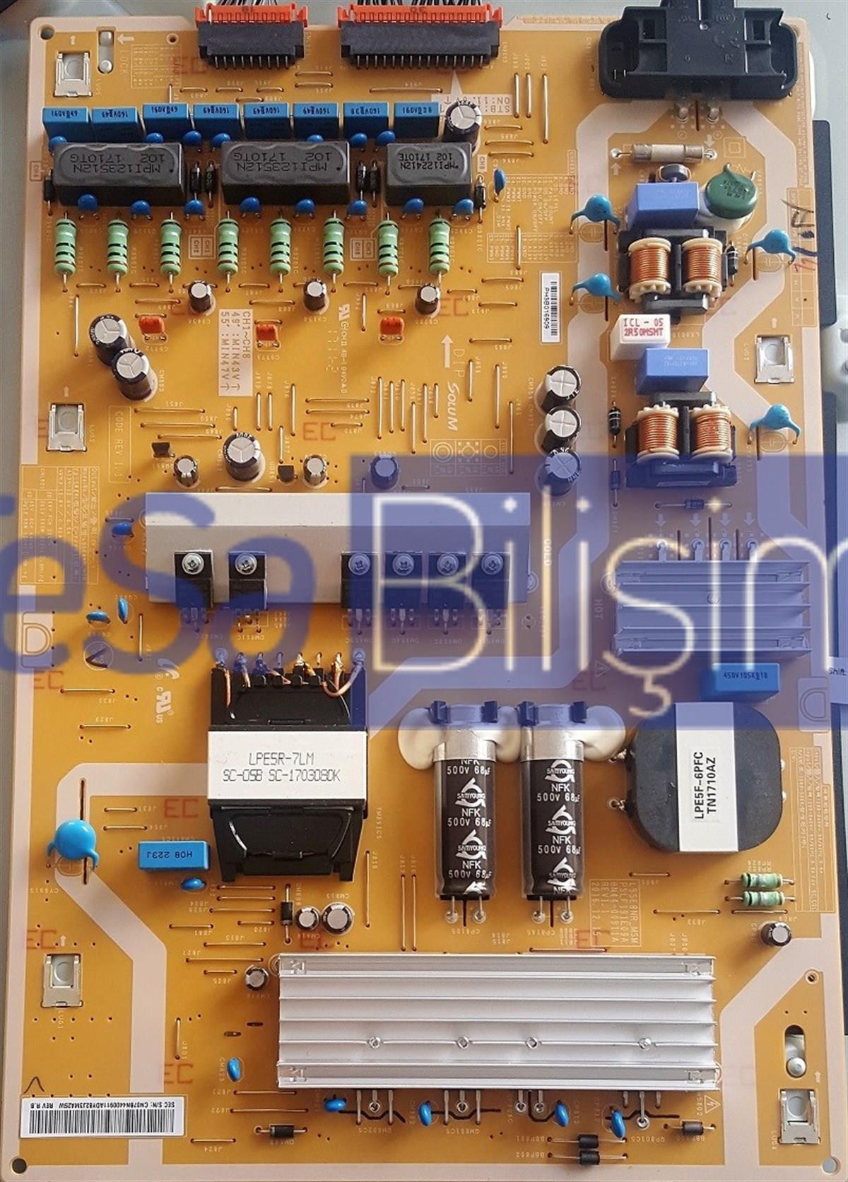 BN44-00911A, L55E8NR_MSM, PSLF191E09A, SAMSUNG UE55MU8000 BESLEME KARTI