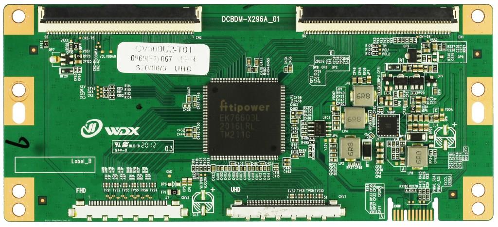 DCBDM-X296A_01, CV500U2-T01, T CON BOARDDCBDM-X296A_01, CV500U2-T01, T CON BOARD