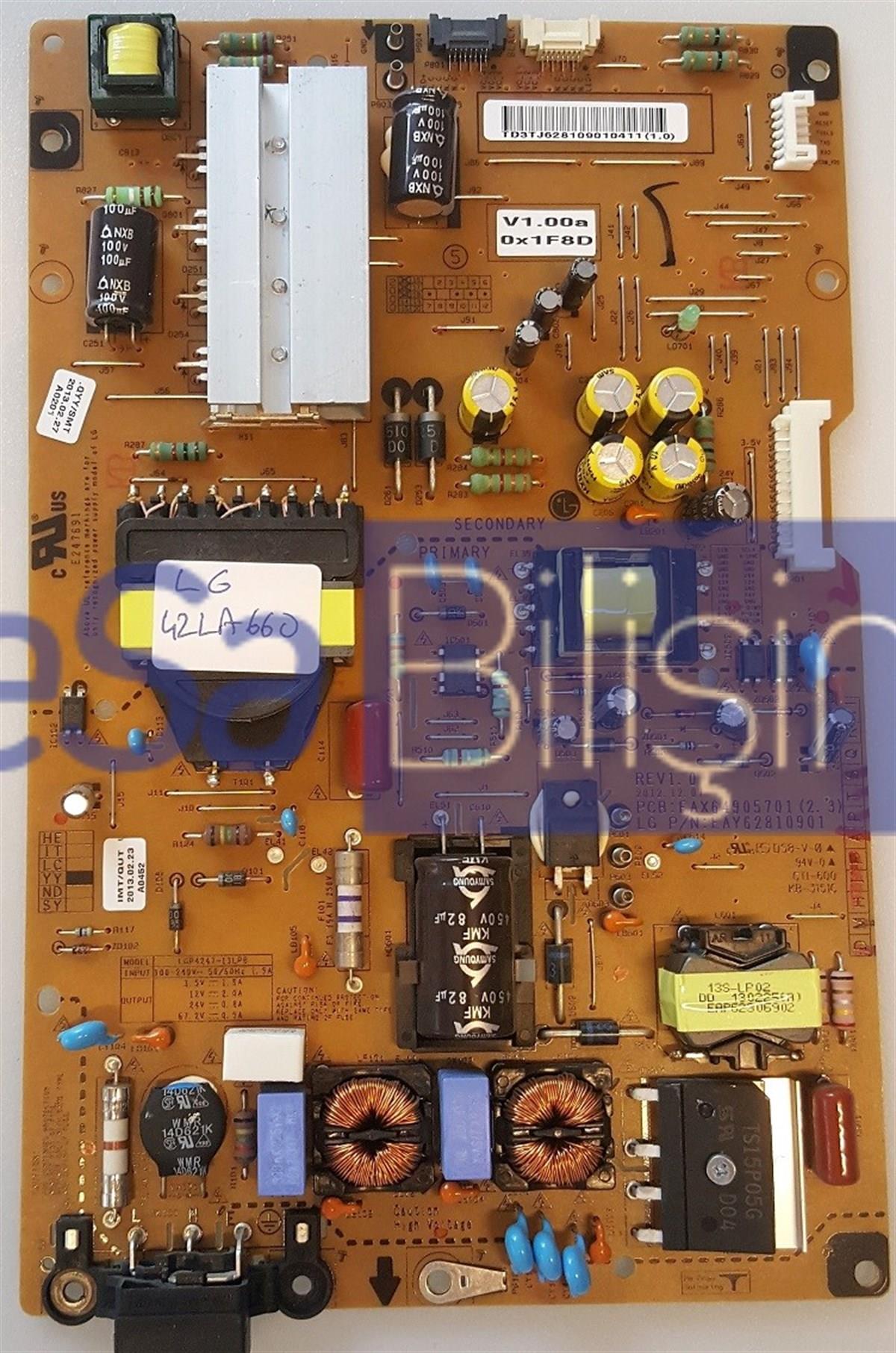 EAX64905701(2.3), EAY62810901, LGP4247-13LPB, LG, 42LA690S, 42LA660S, BESLEME KARTI