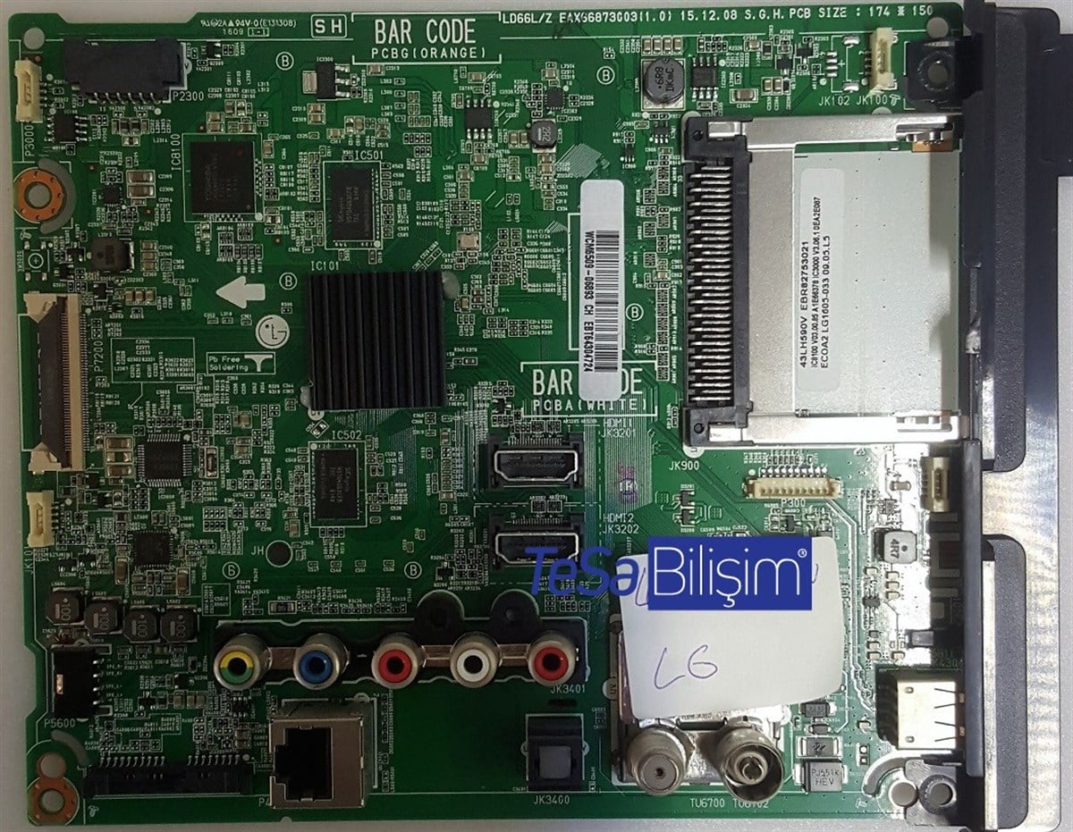 EAX66873003(1.0), EBR82753021, EBT64304724, LG 43LH590V-ZD, ANAKART, MAINBOARD