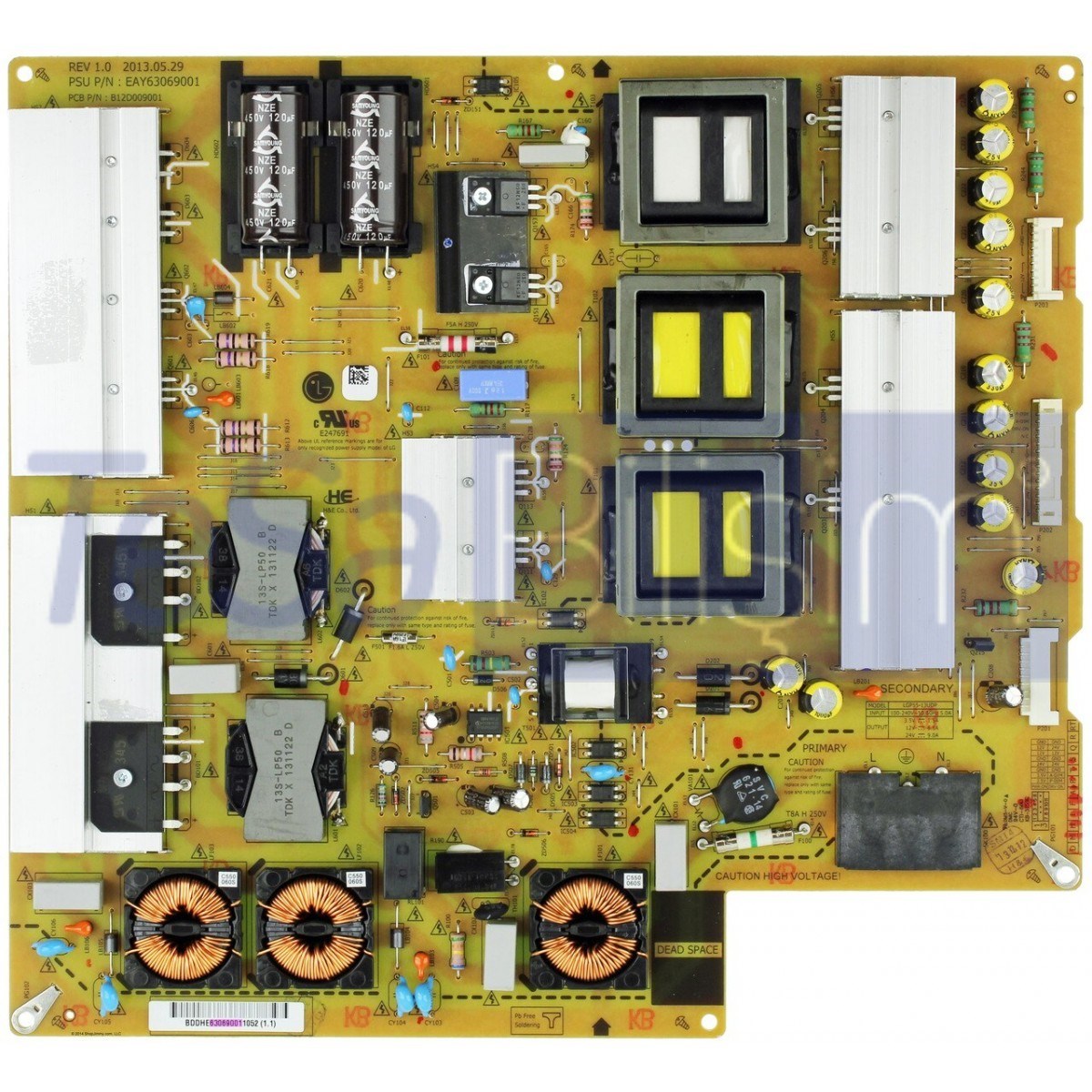 EAY63069001, LGP55-13UDP, LG 65LA965V BESLEME KARTI