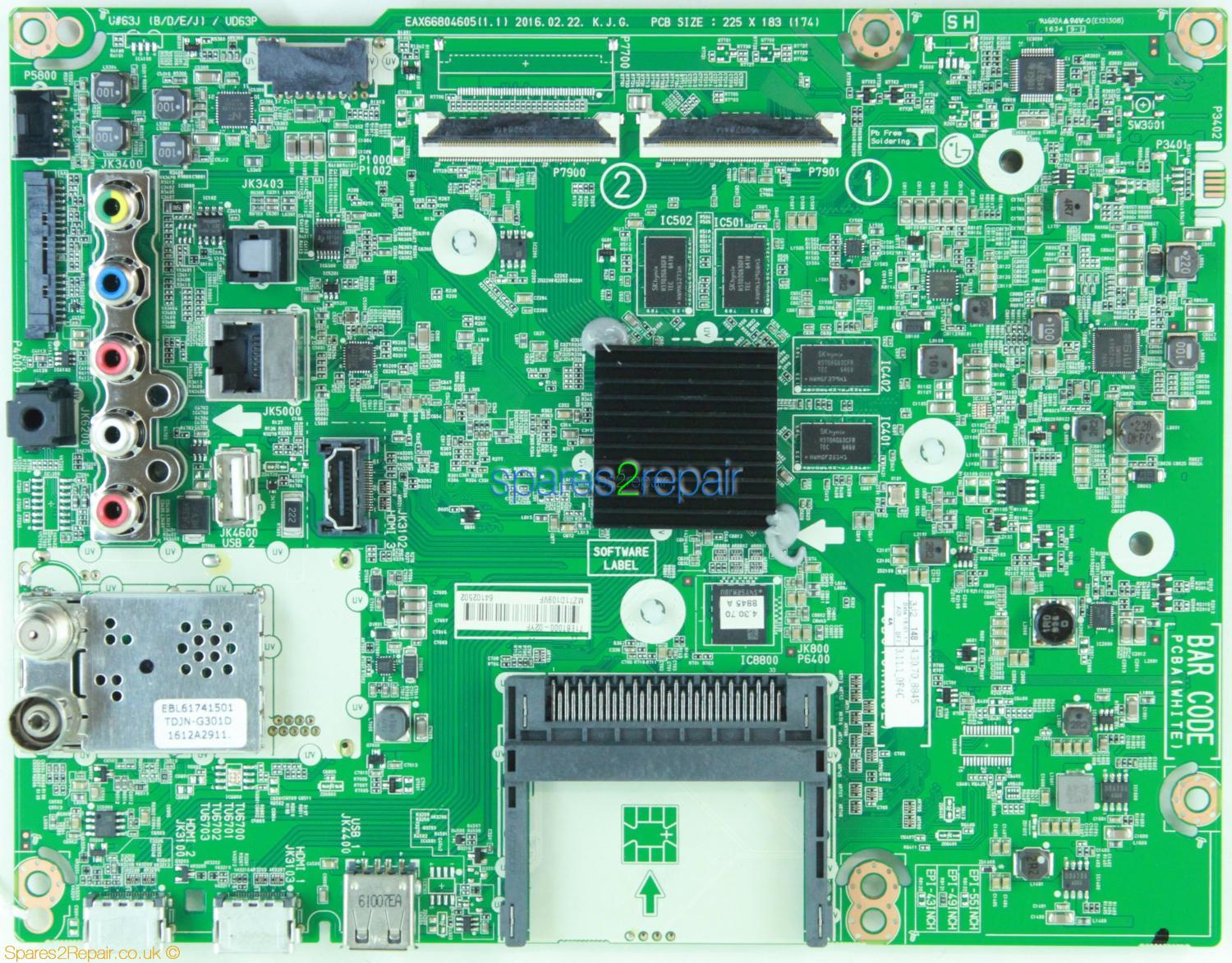 LG 49UH650V ANAKART, EAX66804605(1.1), 64102502, EBT64102502LG 49UH650V ANAKART, EAX66804605(1.1), 64102502, EBT64102502